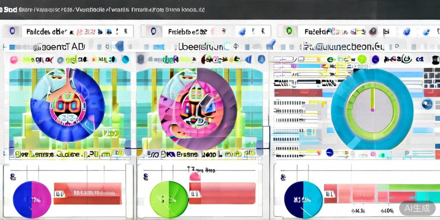 Facebook广告AB测试变量选择示例图：对比不同广告创意、不同受众定位在数据仪表盘上的表现差异