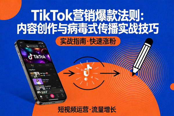 TikTok营销爆款法则：内容创作与病毒式传播实战技巧封面图