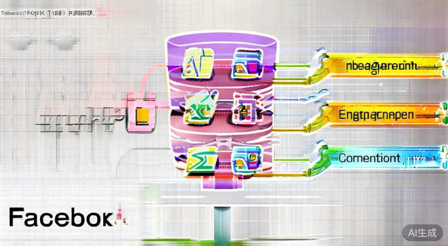 TikTok与Facebook协同增长漏斗模型示意图：展示从兴趣触达到转化留存的全流程
